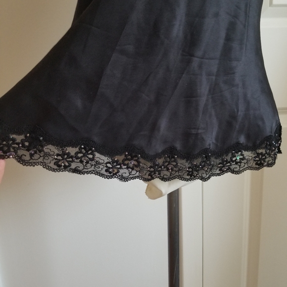 BLACK Silk Camisole Top with Straps size M - Picture 6 of 6